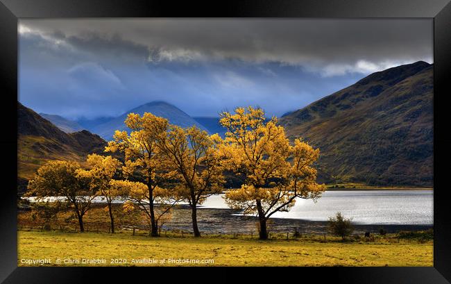 Loch Duich and Inverinate shoreline                Framed Print by Chris Drabble
