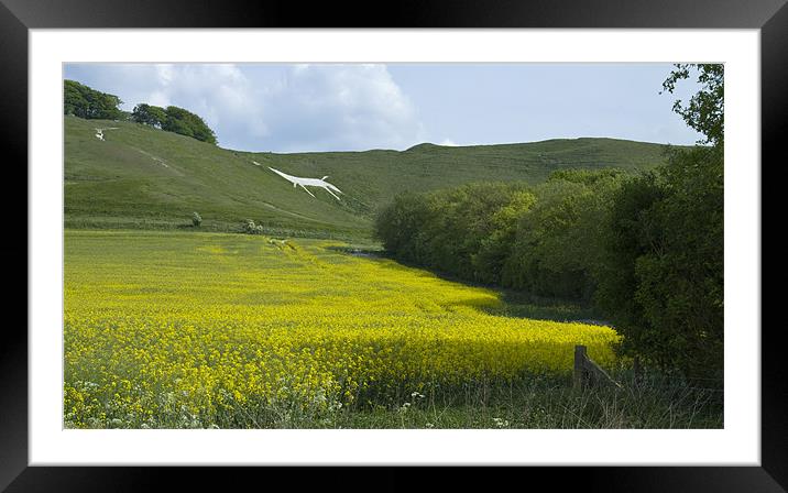 White Horse Cherhill Framed Mounted Print by David French