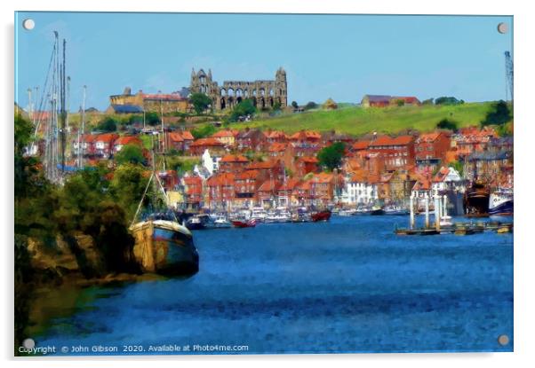  Whitby from the Esk  Acrylic by John Gibson