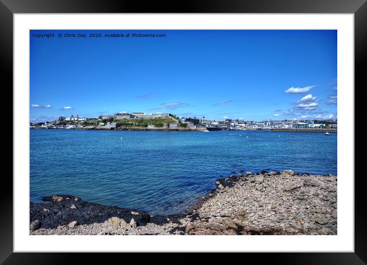 Plymouth From Mount Batten Framed Mounted Print by Chris Day
