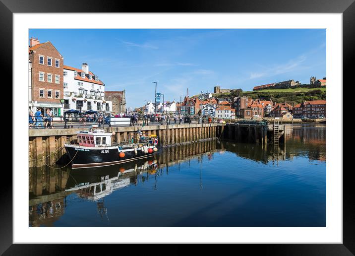 Fishing boat in Whitby harbour Framed Mounted Print by Jason Wells