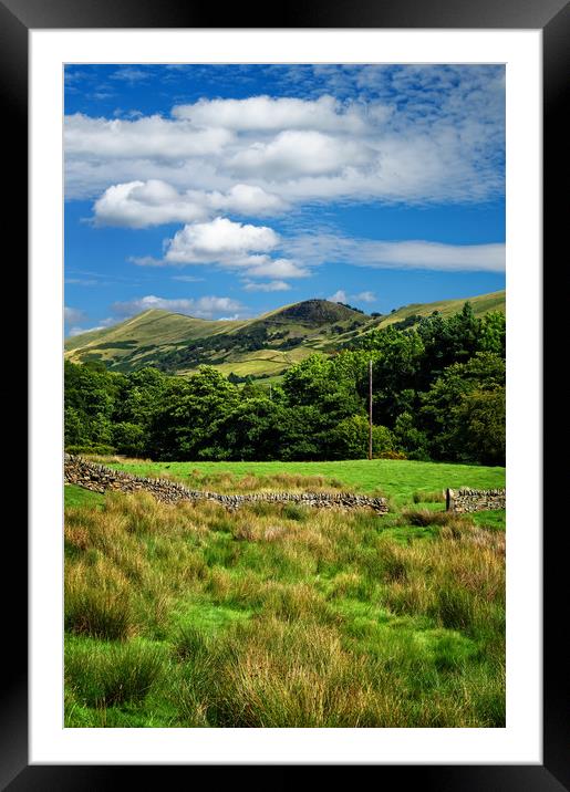 Lose Hill and Back Tor                             Framed Mounted Print by Darren Galpin