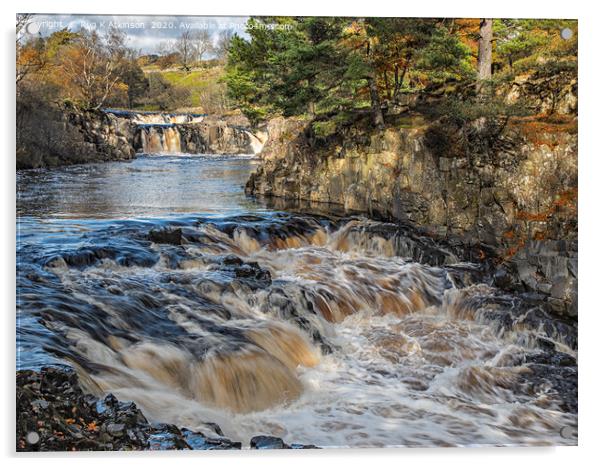 Low Force - Upper Teesdale Acrylic by Reg K Atkinson