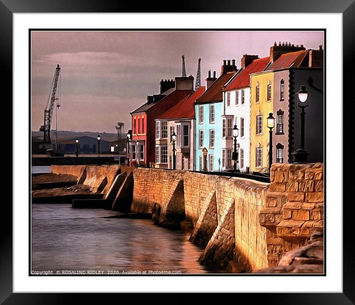 ""Tide's in at Hartlepool Headland " Framed Mounted Print by ROS RIDLEY