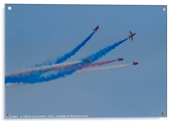 The Red Arrows  Acrylic by Alistair Duncombe