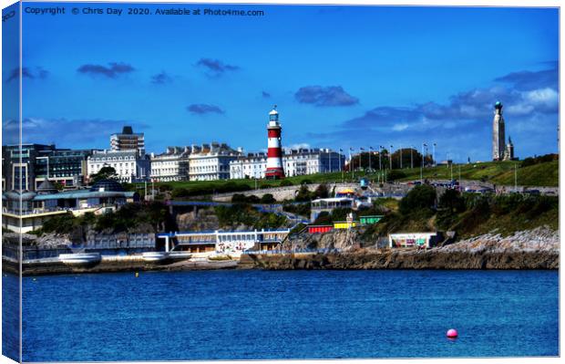 Plymouth Hoe  Canvas Print by Chris Day