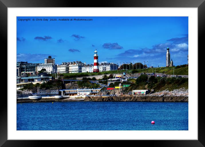 Plymouth Hoe  Framed Mounted Print by Chris Day