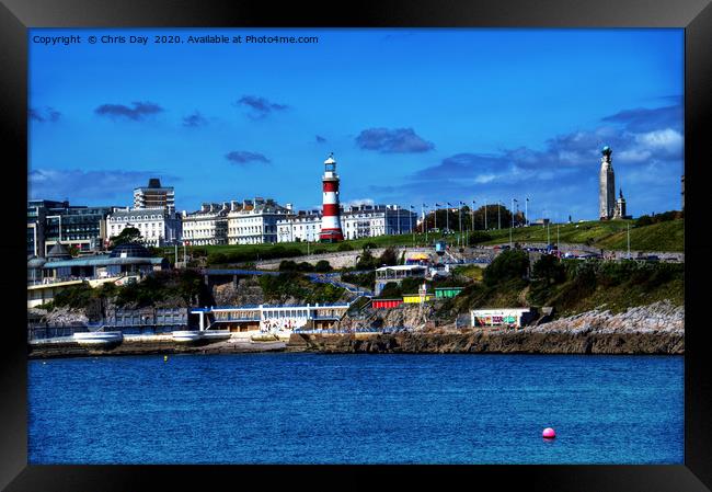 Plymouth Hoe  Framed Print by Chris Day