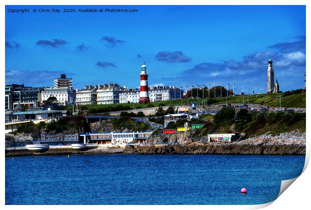 Plymouth Hoe  Print by Chris Day