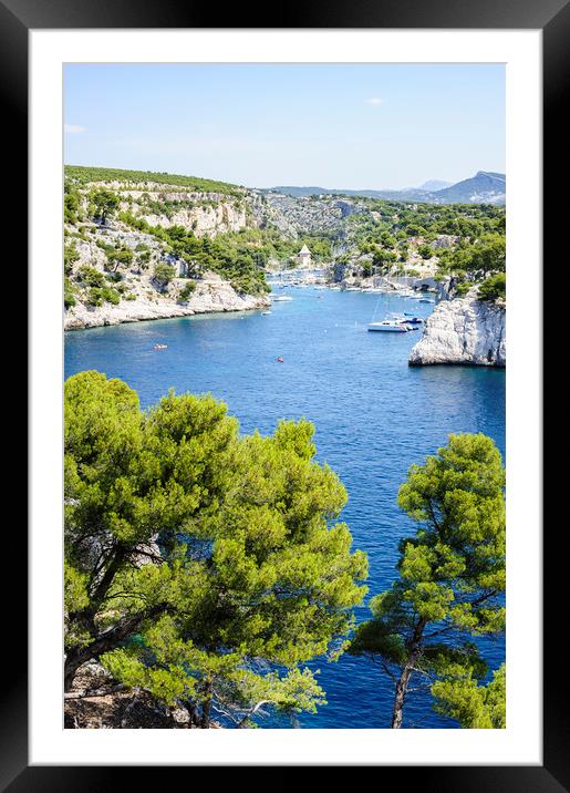 Creek and port of Port-Miou, Cassis, South of Fran Framed Mounted Print by David GABIS
