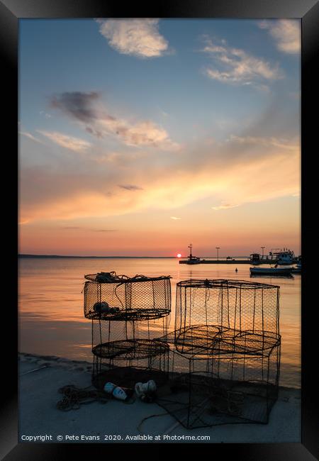 Croatian Sunset Framed Print by Pete Evans