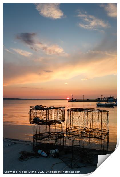 Croatian Sunset Print by Pete Evans