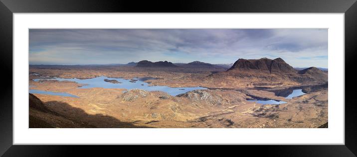 View from the summit of Stac Pollaidh, Scotland  Framed Mounted Print by MIKE HUTTON