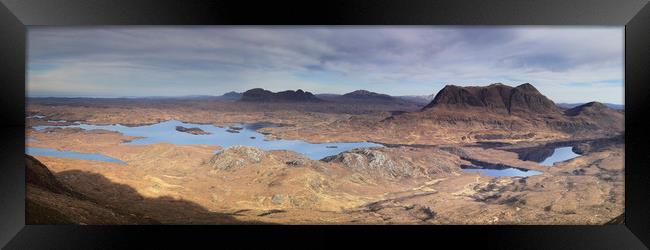 View from the summit of Stac Pollaidh, Scotland  Framed Print by MIKE HUTTON