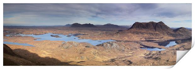 View from the summit of Stac Pollaidh, Scotland  Print by MIKE HUTTON