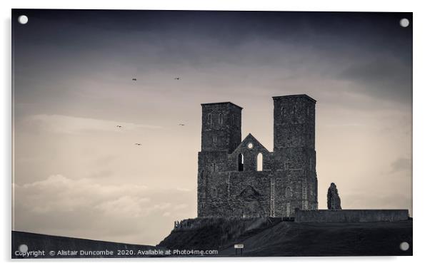 Reculver Tower  Acrylic by Alistair Duncombe