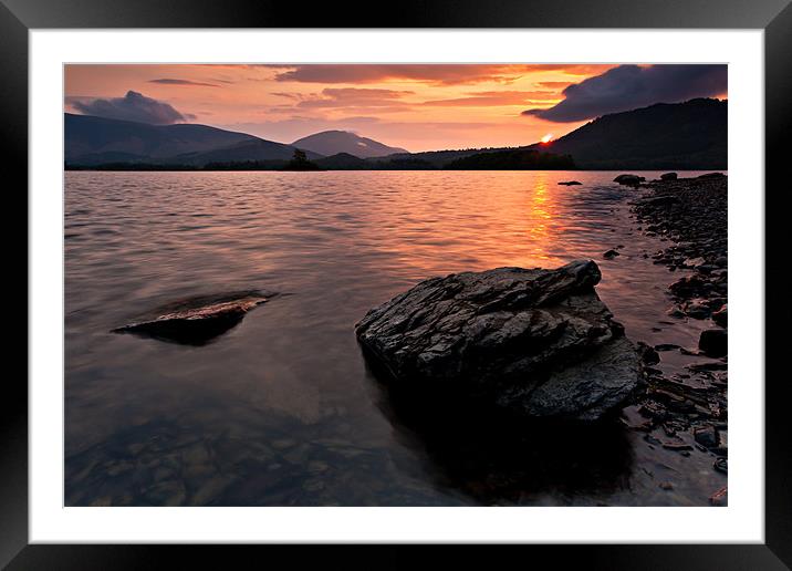 Sunrise at Derwent Water, Cumbria Framed Mounted Print by David Lewins (LRPS)