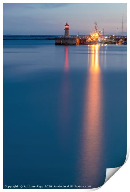 Harbour Lights Print by Anthony Rigg