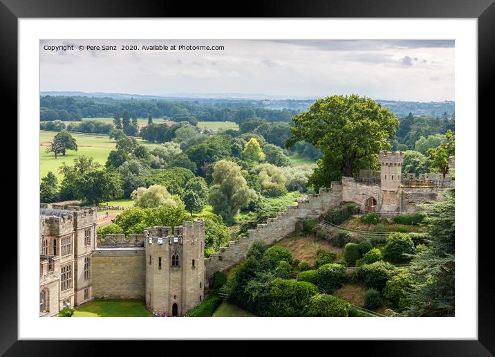  View of Warwick castle   Framed Mounted Print by Pere Sanz