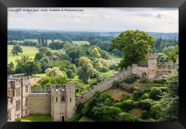  View of Warwick castle   Framed Print by Pere Sanz