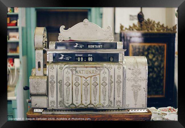 old cash register Framed Print by Joaquin Corbalan