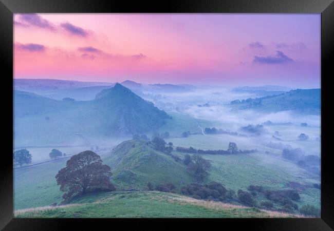 September Dawn over the White Peak District Framed Print by John Finney