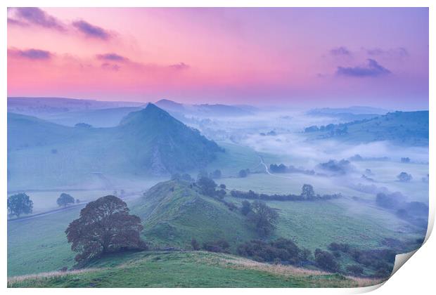 September Dawn over the White Peak District Print by John Finney