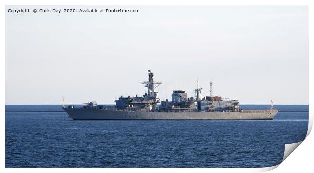 HMS Richmond Print by Chris Day