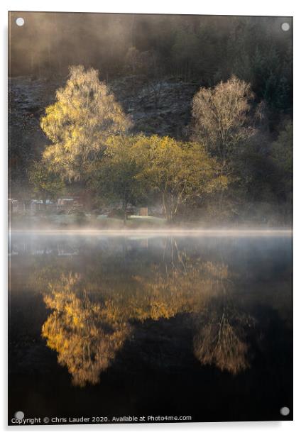 Misty Autumn at Loch Ard, Trossachs Acrylic by Chris Lauder