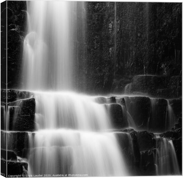 Waterfall details Canvas Print by Chris Lauder