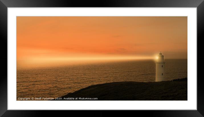 Lighthouse Framed Mounted Print by Geoff Tydeman