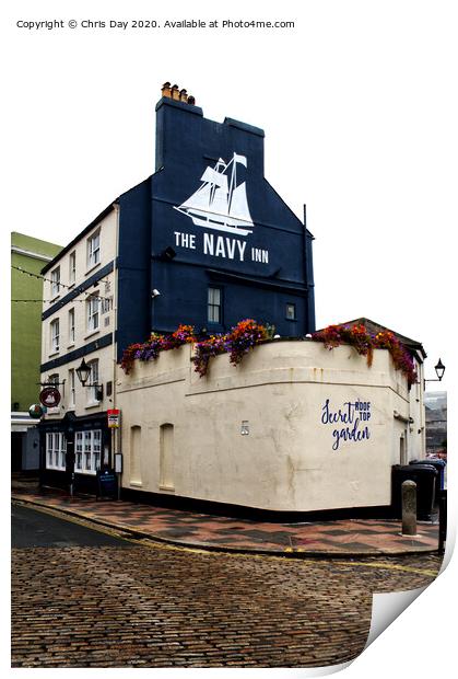 The Navy Inn Print by Chris Day
