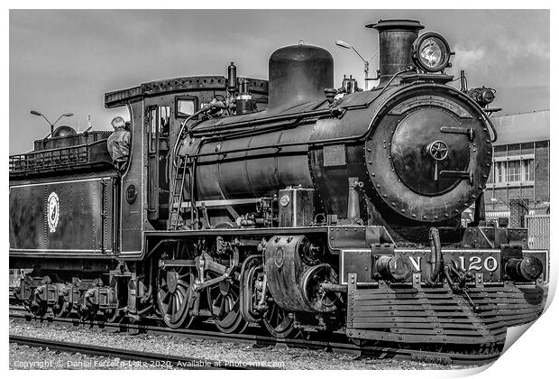 Steam Locomotive, Montevideo, Uruguay Print by Daniel Ferreira-Leite