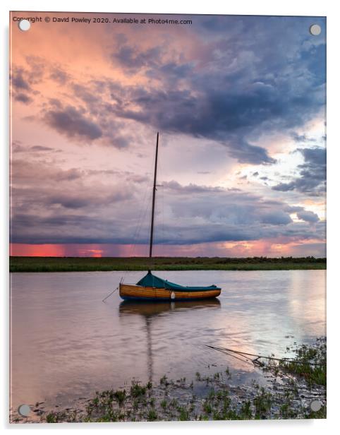 Blakeney stormy sunset Acrylic by David Powley