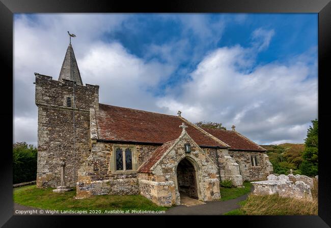 St Peters and St Pauls Church Mottistone Framed Print by Wight Landscapes