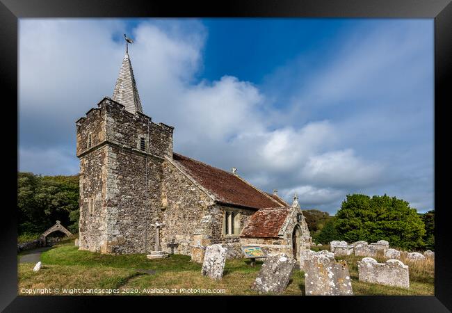 St Peters and St Pauls Church Mottistone  Framed Print by Wight Landscapes