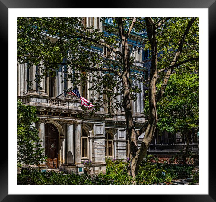 Old City Hall Through the Trees Framed Mounted Print by Darryl Brooks