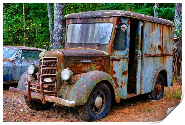 Old Mack Delivery Van Print by Darryl Brooks