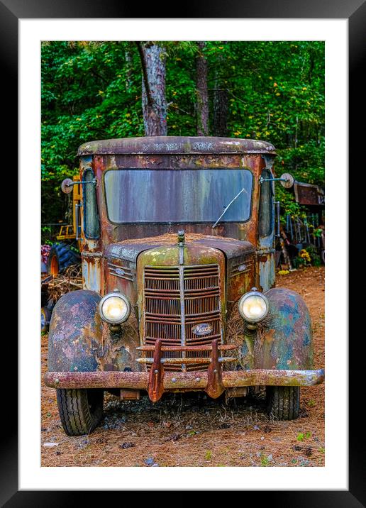 Old Mack Truck Framed Mounted Print by Darryl Brooks