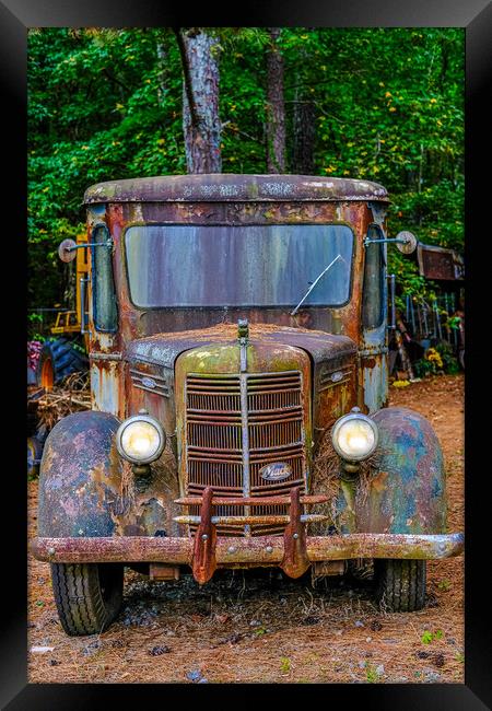 Old Mack Truck Framed Print by Darryl Brooks