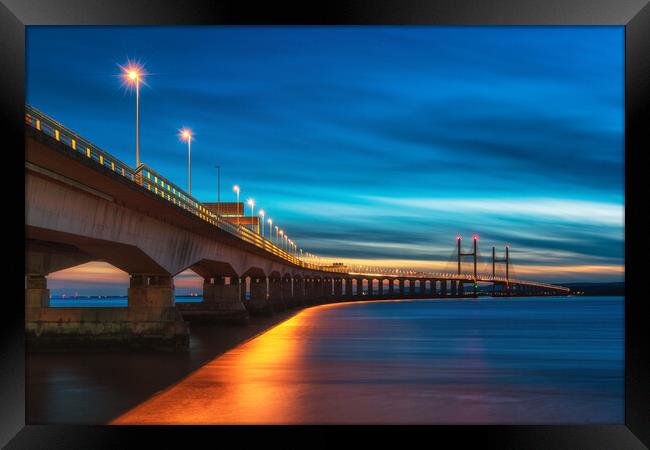 Second Severn Crossing  Framed Print by Dean Merry