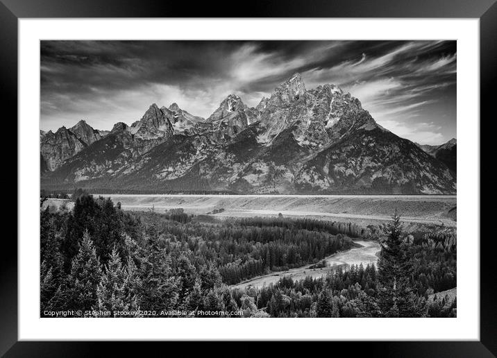 Snake River Overlook - Grand Teton National Park Framed Mounted Print by Stephen Stookey