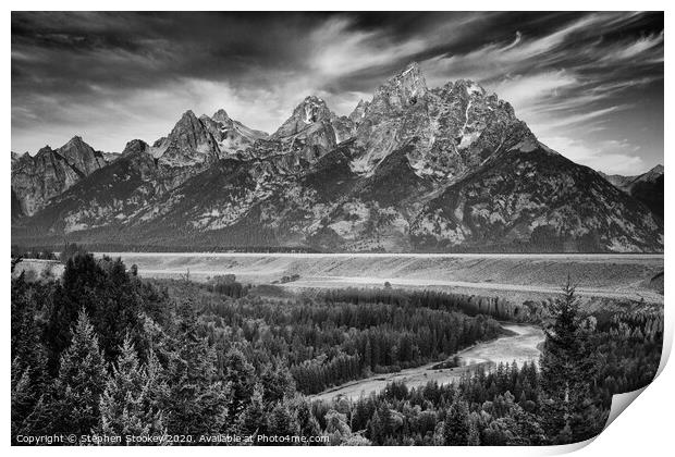 Snake River Overlook - Grand Teton National Park Print by Stephen Stookey