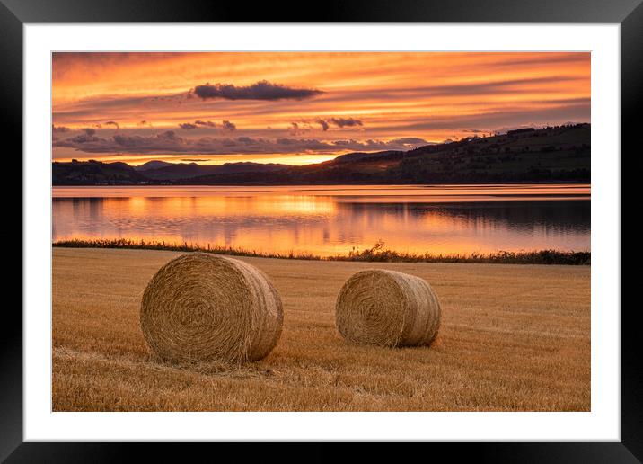 Hay Bales Cromarty Firth Framed Mounted Print by Jason Moss