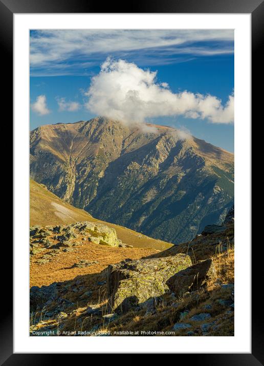 Mountain landscape in Pyrenees in Andorra Framed Mounted Print by Arpad Radoczy