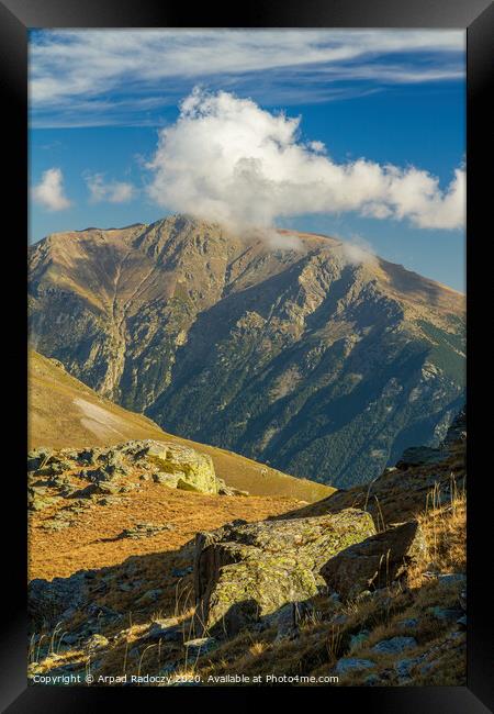 Mountain landscape in Pyrenees in Andorra Framed Print by Arpad Radoczy