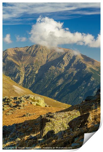 Mountain landscape in Pyrenees in Andorra Print by Arpad Radoczy