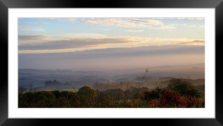 Rolling Mist Over Barnsley Framed Mounted Print by Sandi-Cockayne ADPS