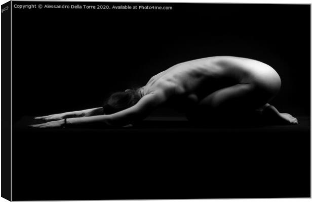 Nude woman bodyscape Canvas Print by Alessandro Della Torre