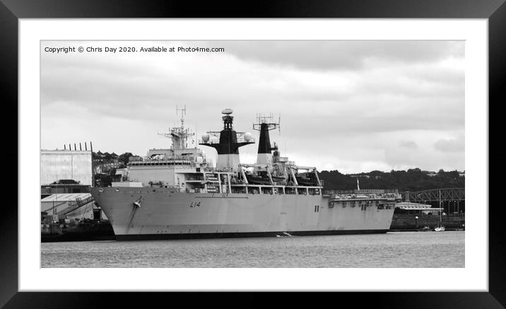HMS Albion Framed Mounted Print by Chris Day